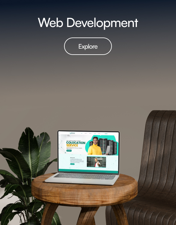 A laptop displaying a custom web development project for a client, showcasing our web design services.